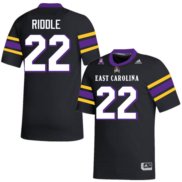 Ja'Marley Riddle ECU Jersey,East Carolina Pirates #22 Ja'Marley Riddle Jersey Youth College-Black 20